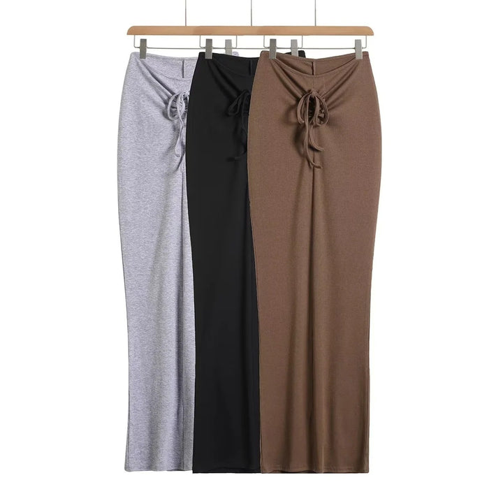 Jupe maxi pour femme avec un élégant design de nœud et une qualité jersey de haute qualité Levoire