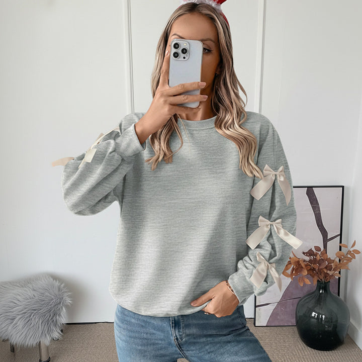 Pull surdimensionné pour femme avec détails de nœud ludiques Levoire
