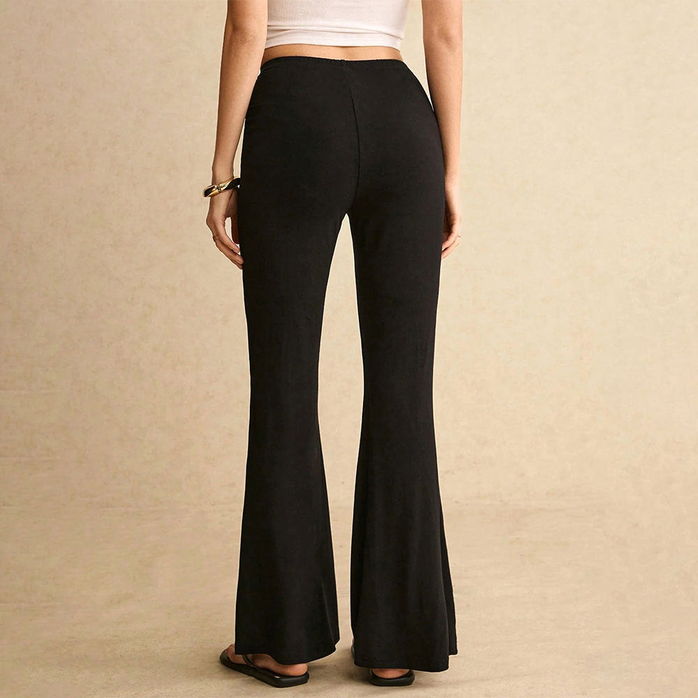 Pantalons évasés pour femmes avec élément de gather chic Levoire