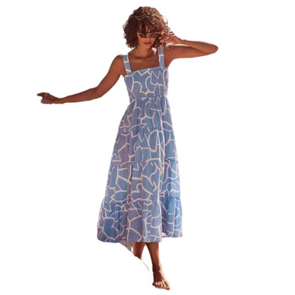 Levoir | Robe longue imprimée sans manches relaxante