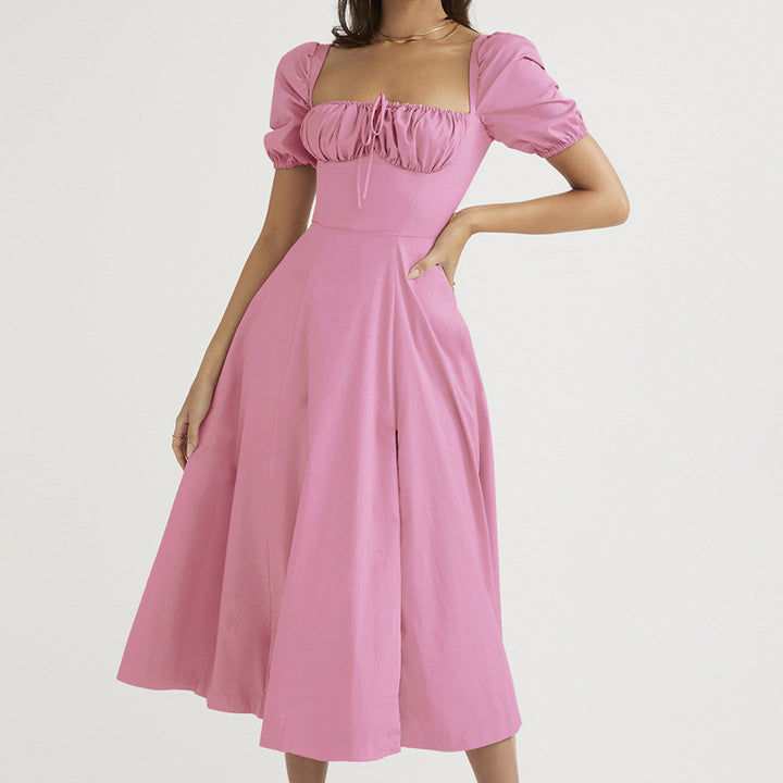 Robe maxi femme avec design off-the-shoulder et manches bouffantes volumineuses Levoire