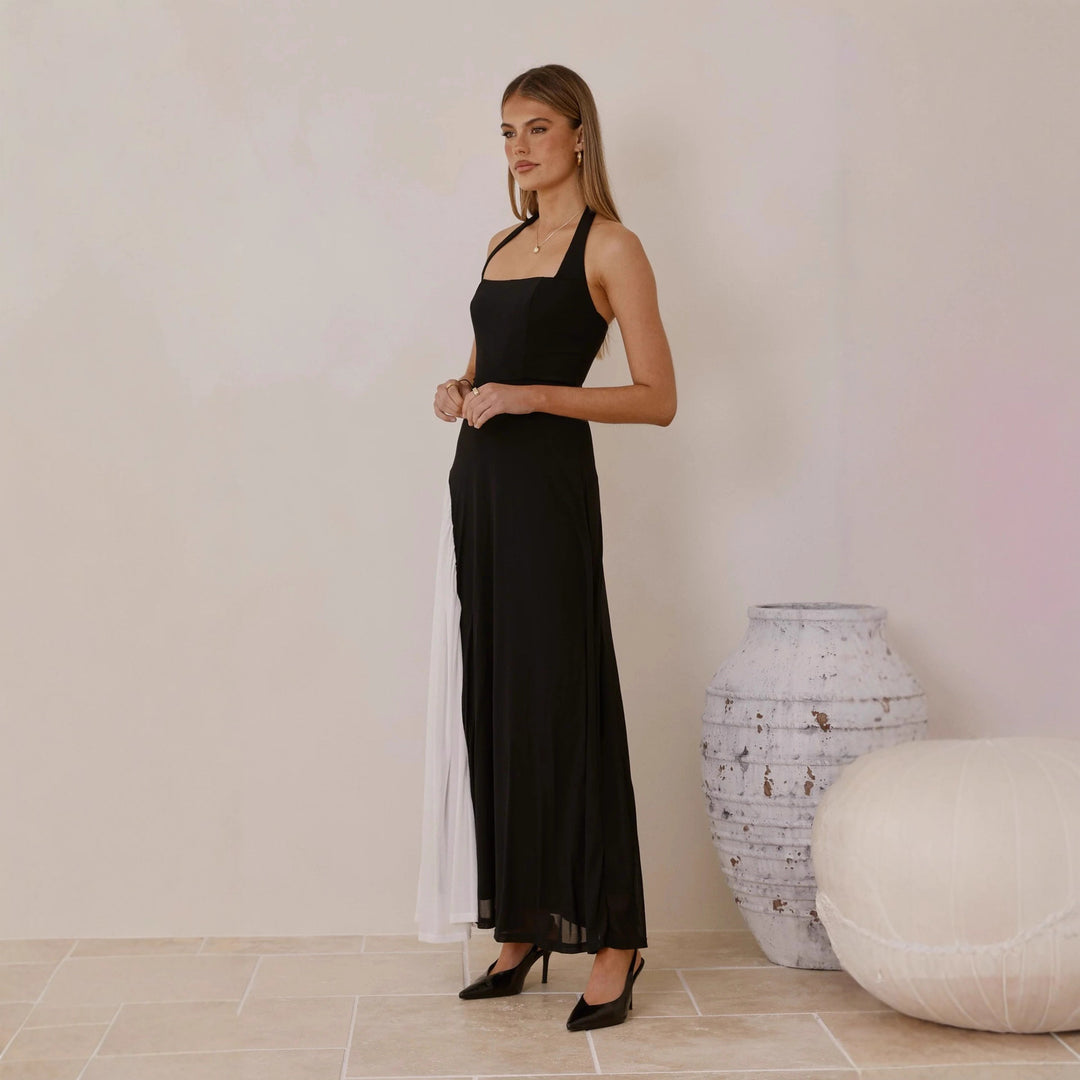 Robe de soirée pour femmes avec coupe asymétrique et accents élégants Levoire