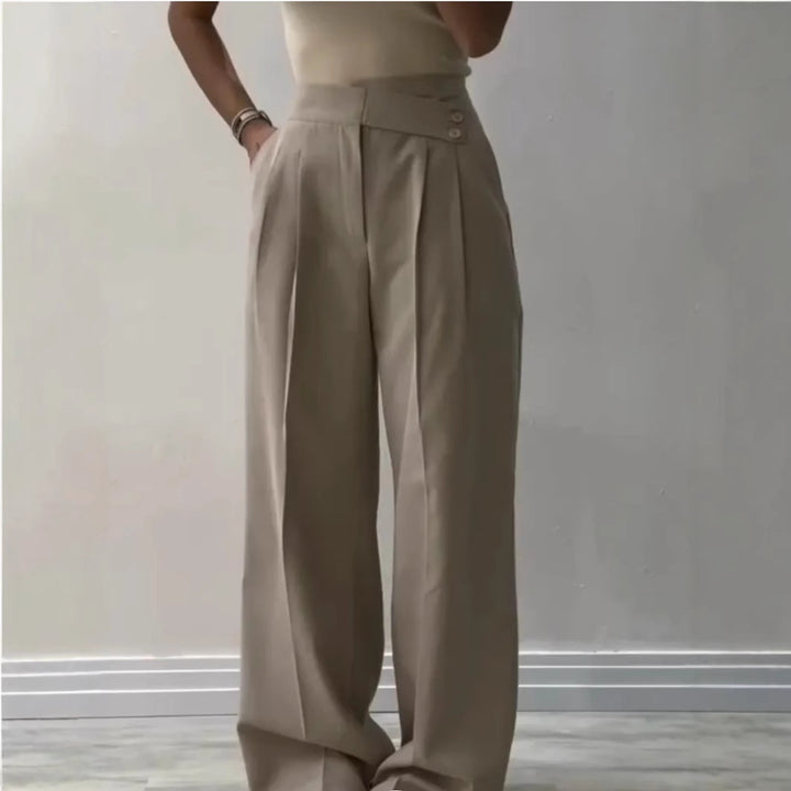 Pantalon élégant large plissé pour dames Levoire