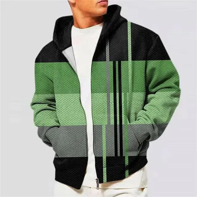 Levoire | Cardigan zippé pour hommes avec impression 3D CLLWY231