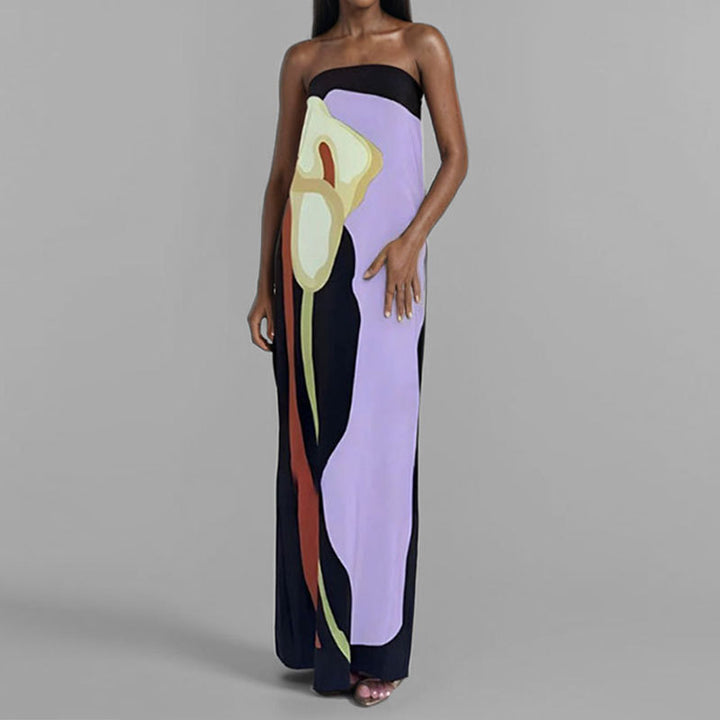 Robe maxi pour femmes dans le style art moderne Levoire