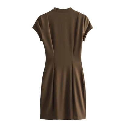 Levoire | Belle robe mini à zip de printemps avec poches