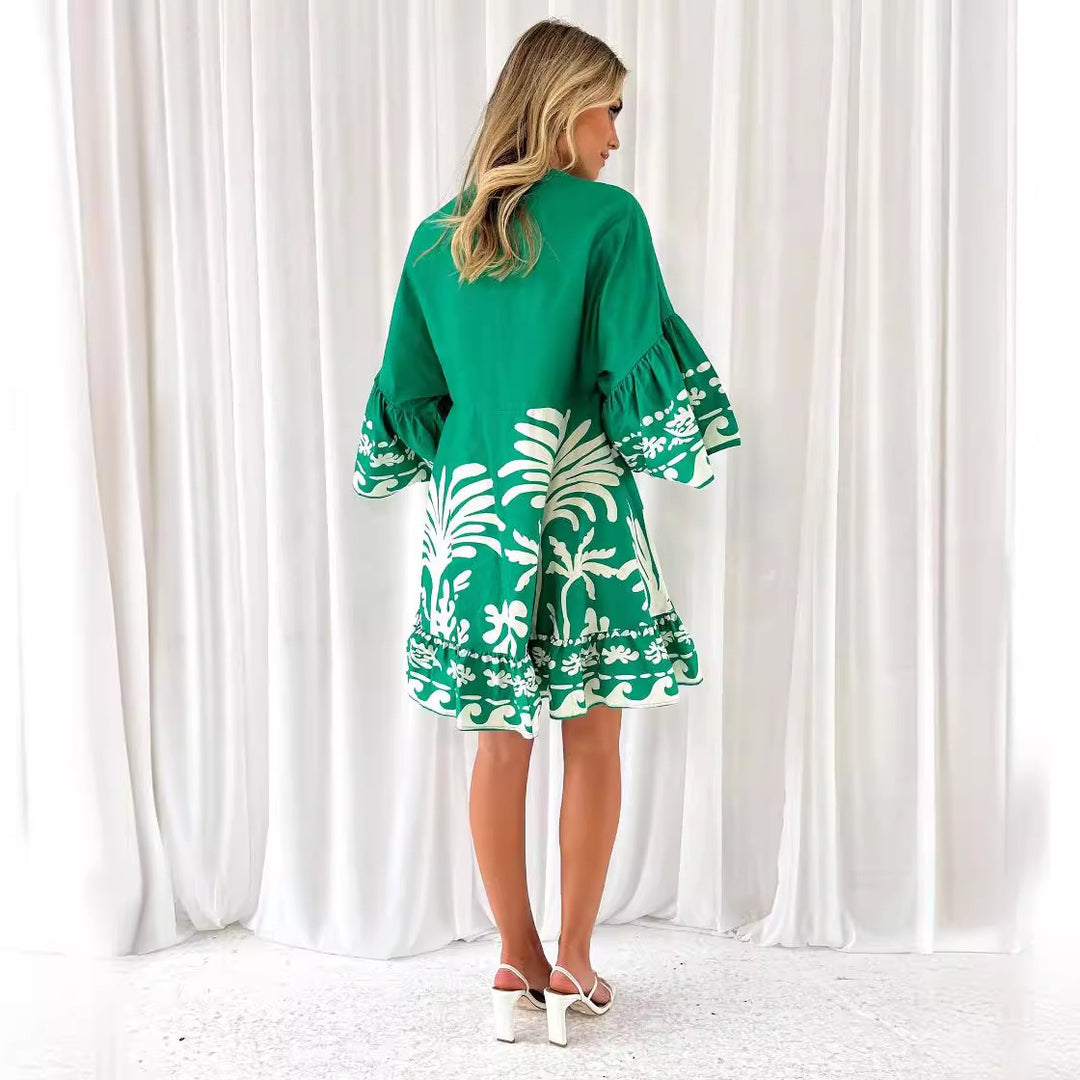 Robe d'été décontractée pour femmes avec des manches volumineuses Levoire