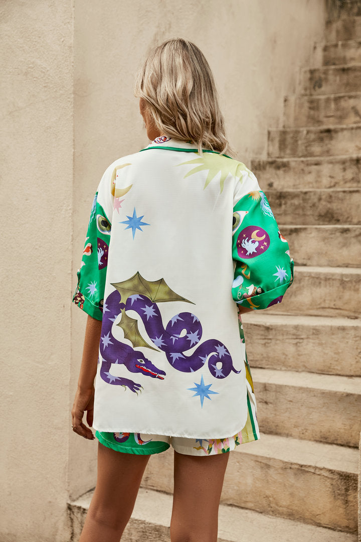 Levoire | Ensemble Chemisier Et Short Boho