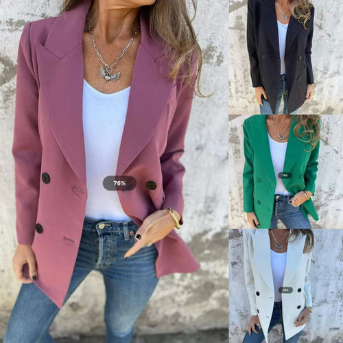 Blazer élégant pour femmes avec patte de boutonnage double et coupe stylée Levoire