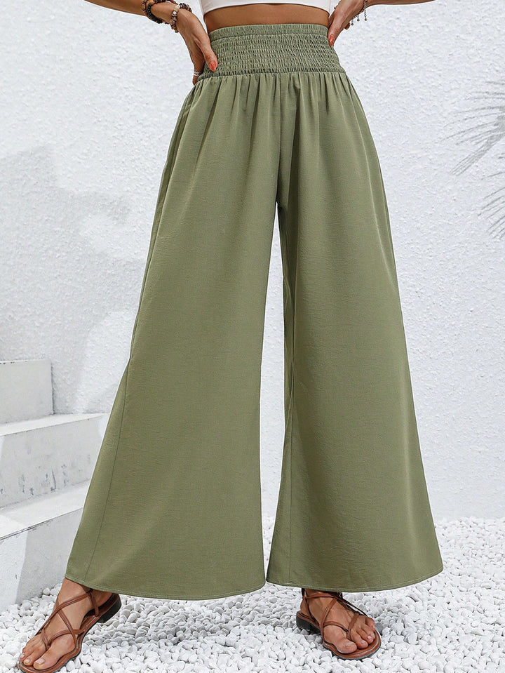 Pantalons palazzo larges pour femmes avec taille élastique et coupe décontractée Levoire