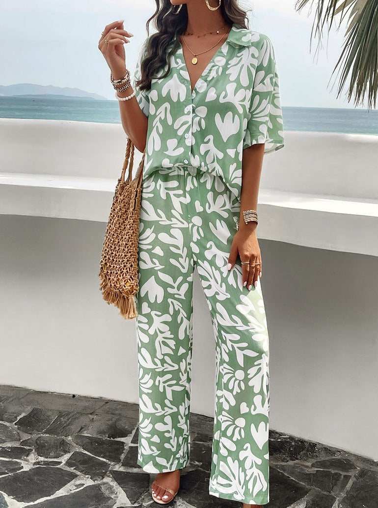 Levoire | Robe D'Été Avec Imprimé Et À Manches Courtes