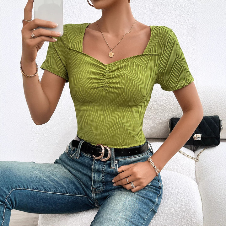 Tops élégants en rib pour femmes avec décolleté en V et coupe flatteuse Levoire