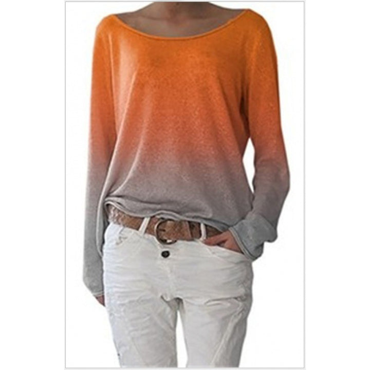 Sweatshirt Femme Oversize avec Design Ombre et Encolure Ronde Large Levoire