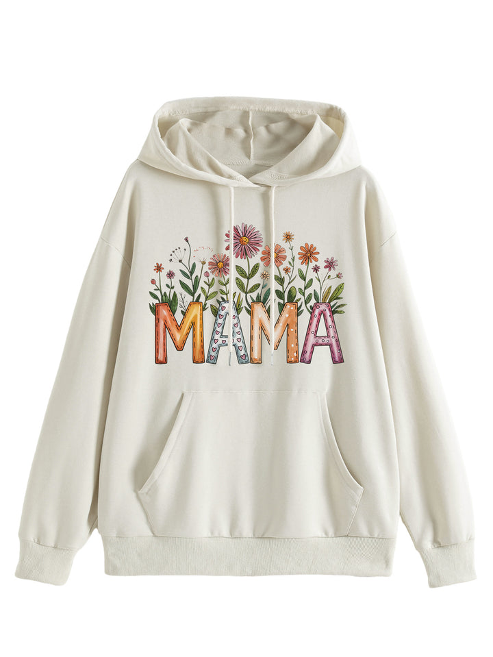 Haut de femme à capuche avec imprimé floral et lettrage inspirant Levoire