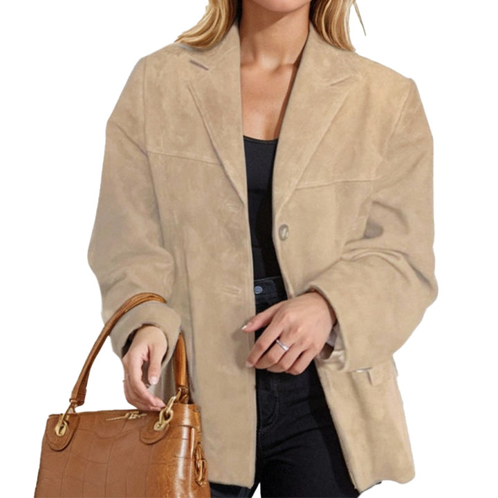Veste en Suède Élégante pour Femmes avec Coupe Classique et Deux Poches Levoire