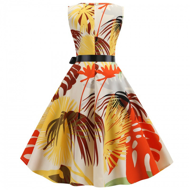Robe swing femme avec motif floral et silhouette ajustée Levoire
