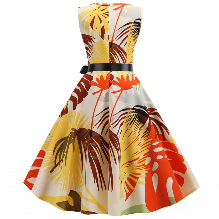 Robe swing femme avec motif floral et silhouette ajustée Levoire