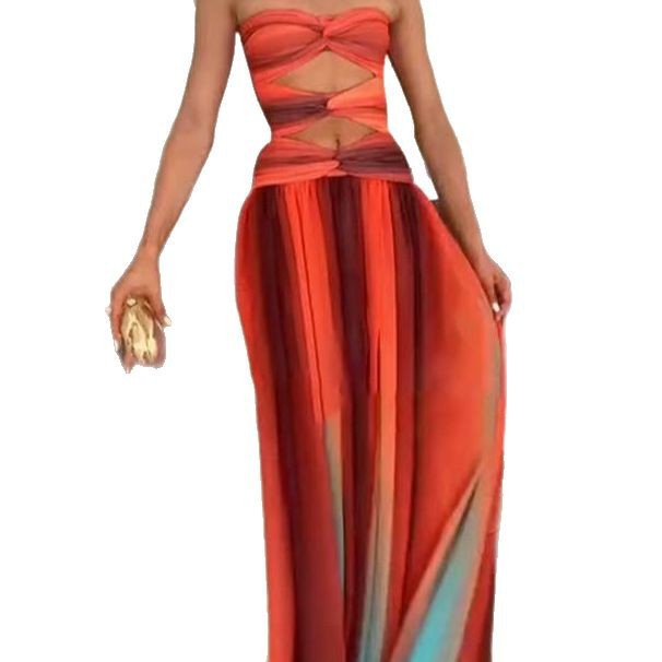 Robe maxi découpée pour femme avec jupe fluide Levoire