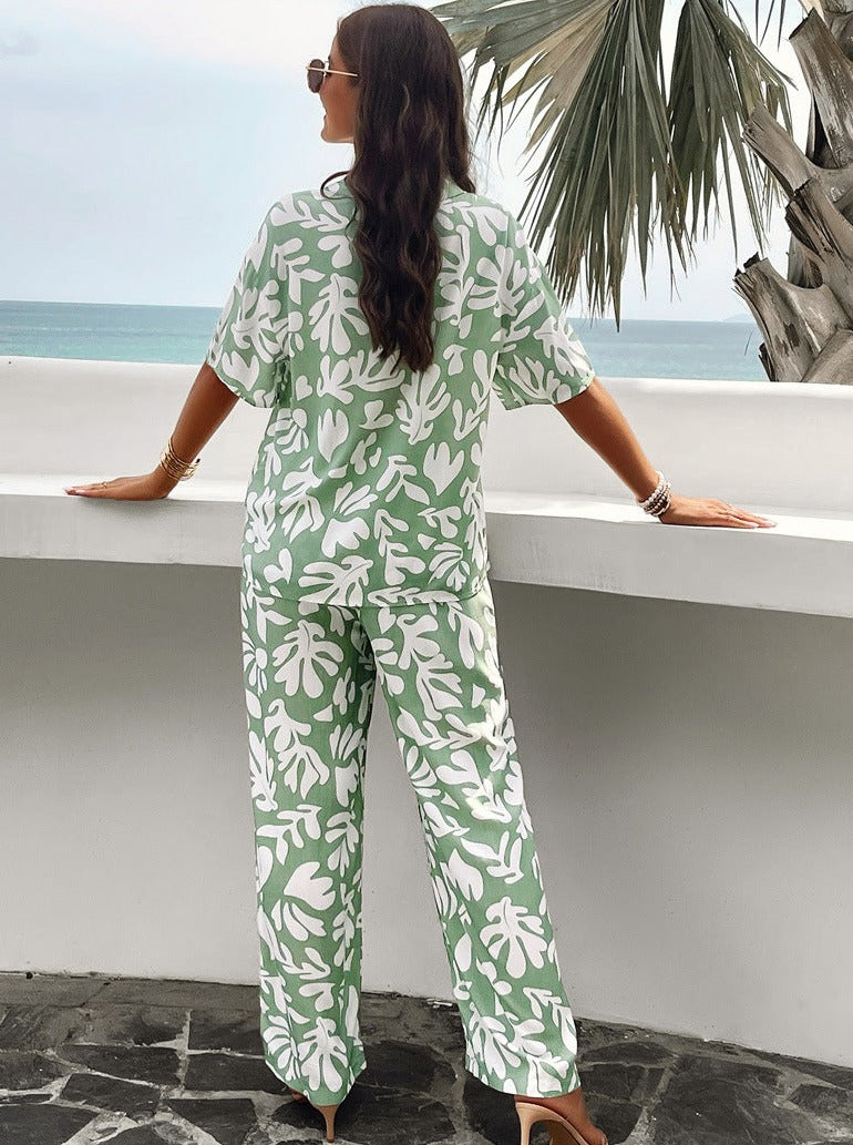 Levoire | Robe D'Été Avec Imprimé Et À Manches Courtes