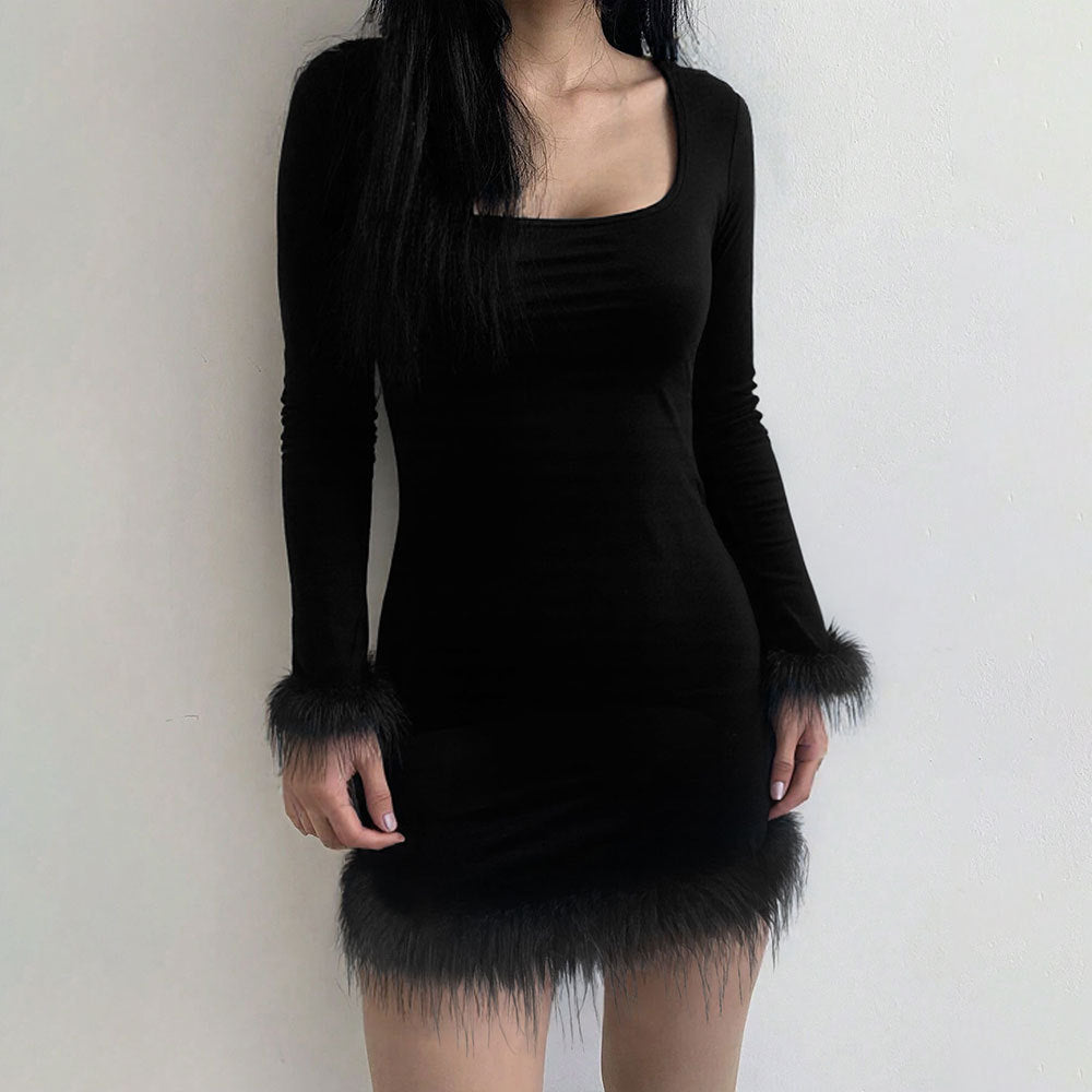 Robe mini femme avec des manches longues élégantes et des finitions plumetis Levoire