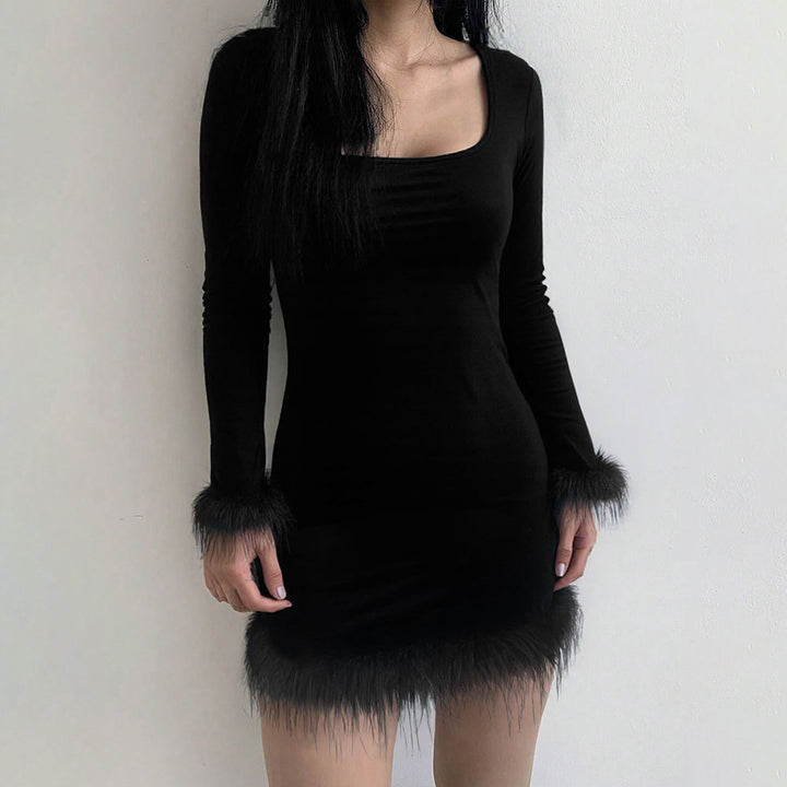 Robe mini femme avec des manches longues élégantes et des finitions plumetis Levoire