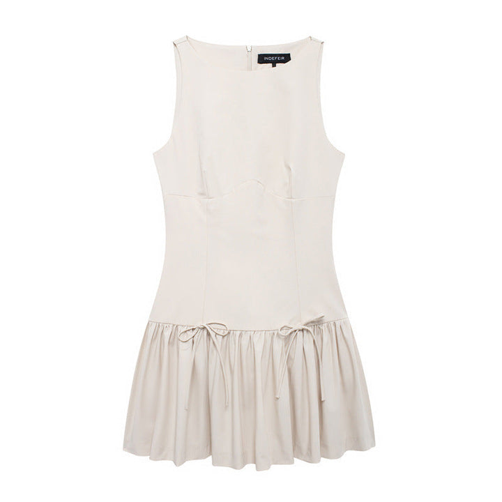 Levoire | Robe courte unie polyvalente classique Off-white