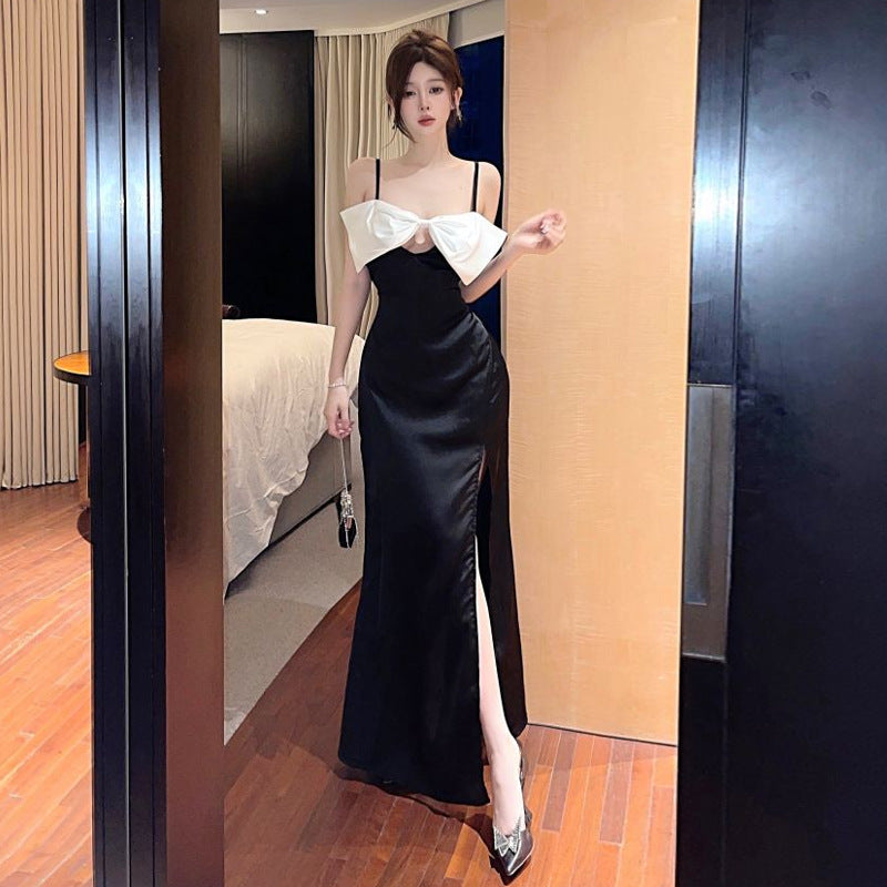 Levoire | Robe à nœud papillon Sexy Nœud papillon Dos fendu Robe