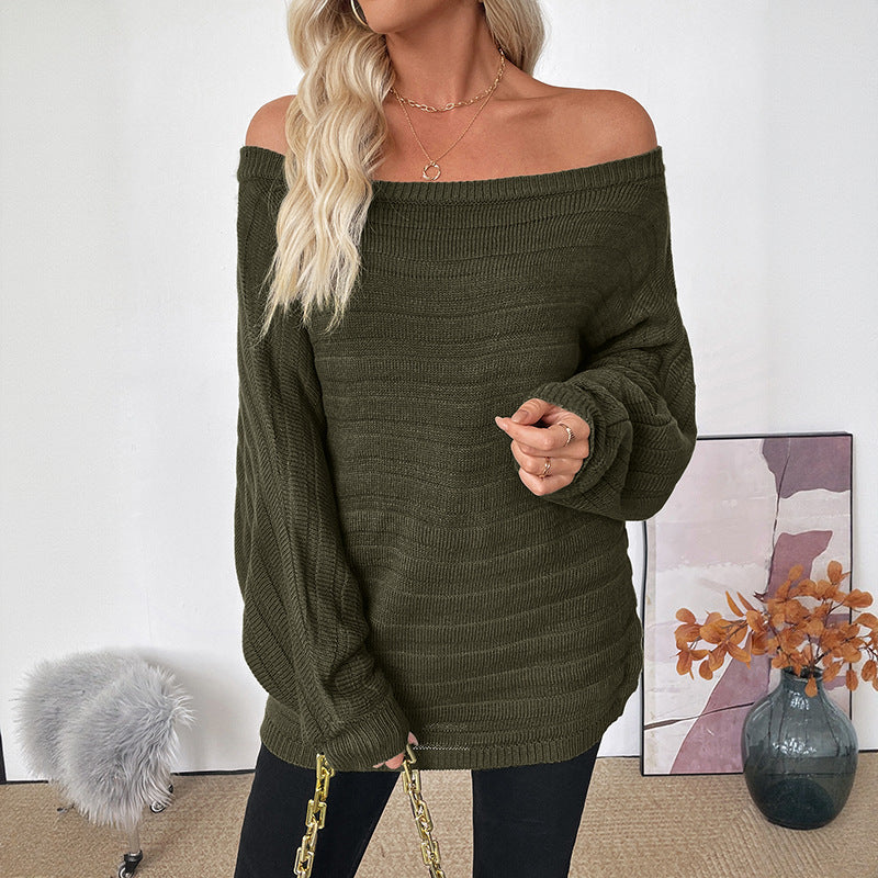 Femme Pull Tricot Off-Shoulder Levoire