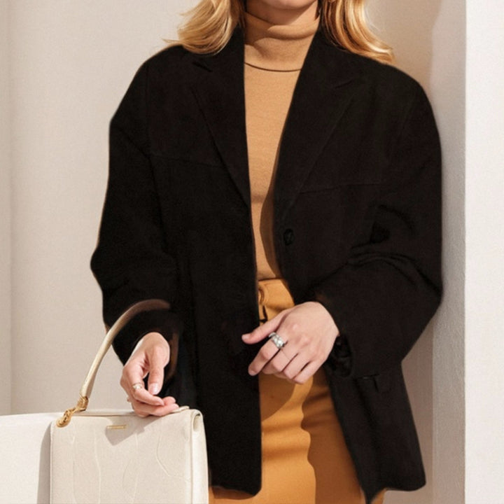 Veste en Suède Élégante pour Femmes avec Coupe Classique et Deux Poches Levoire
