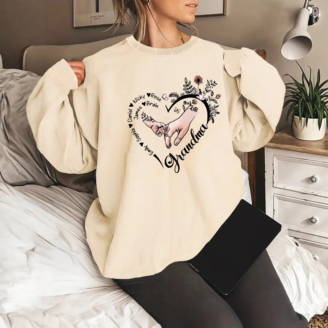 Pull décontracté féminin avec motifs floraux Levoire