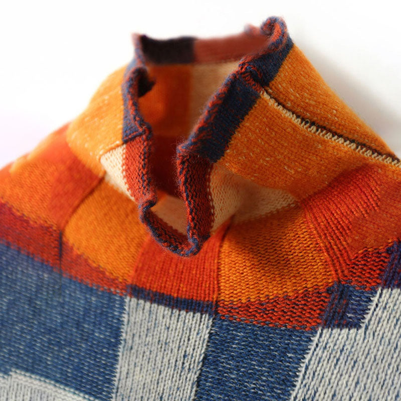 Levoire | En Tricot À Carreaux Colorés