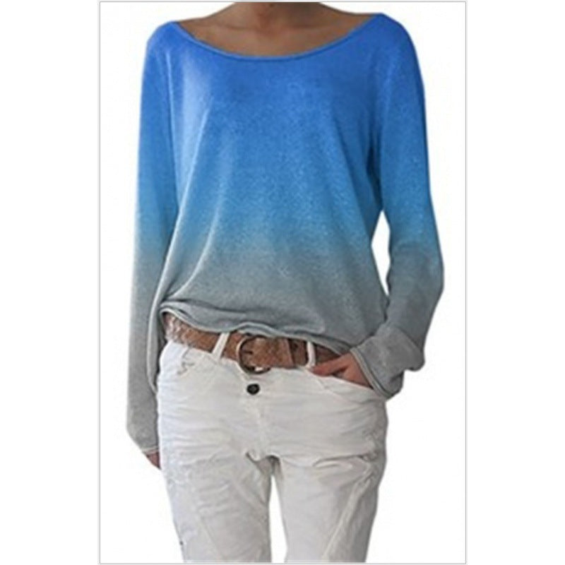 Sweatshirt Femme Oversize avec Design Ombre et Encolure Ronde Large Levoire