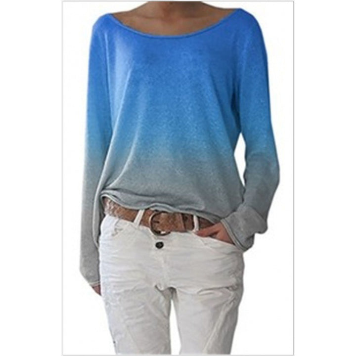 Sweatshirt Femme Oversize avec Design Ombre et Encolure Ronde Large Levoire