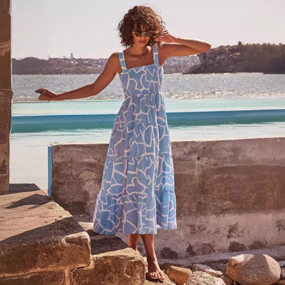 Levoir | Robe longue imprimée sans manches relaxante