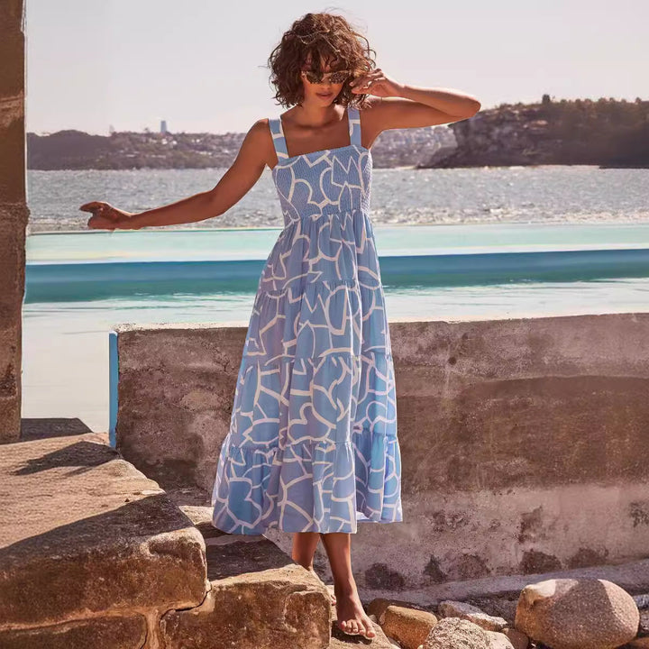 Levoir | Robe longue imprimée sans manches relaxante