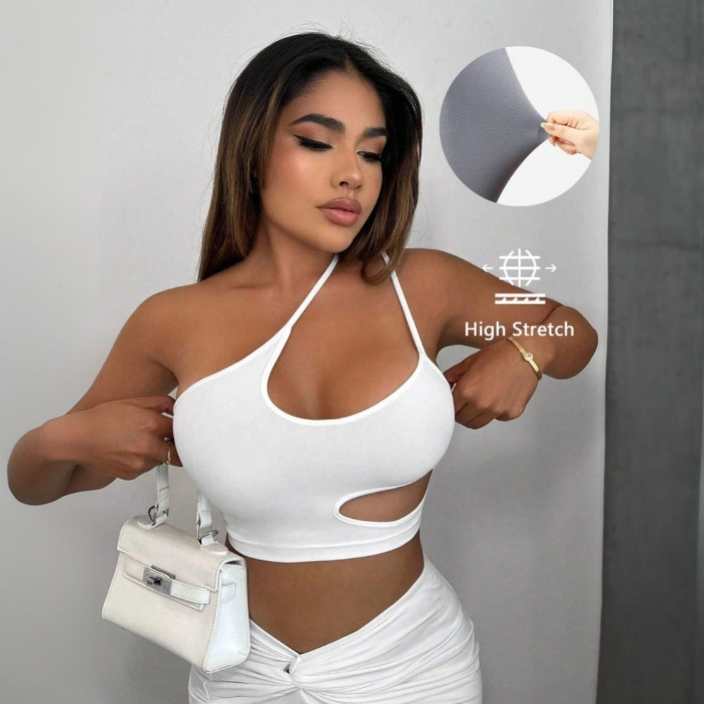 Top sans manches à découpes pour femmes Levoire