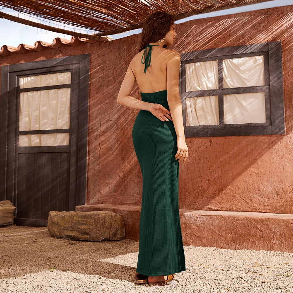 Robe maxi pour femmes avec texture côtelée élégante et coupe ajustée Levoire
