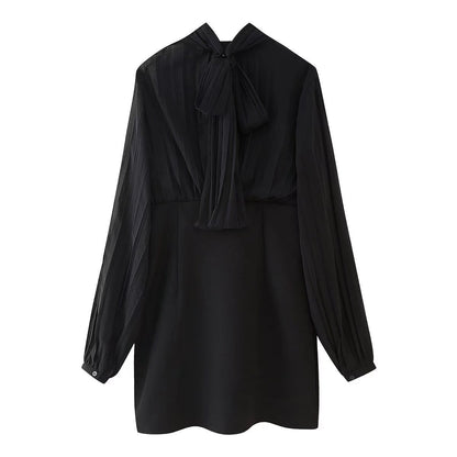 Levoire | Robe mini en tricot simple noir