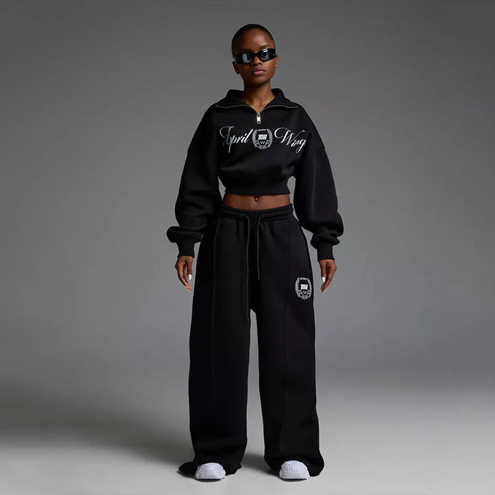 Levoire | Sweatshirt à imprimé tendance Set de pantalon en corde
