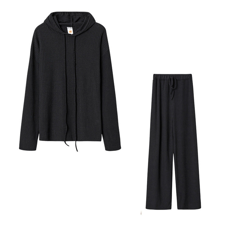 Women's Relax Suit with Hood and Wide Leg Levoire