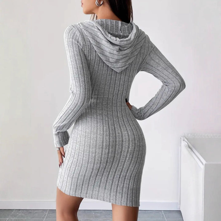 Robe sweatshirt à capuche pour femmes avec design rayé Levoire