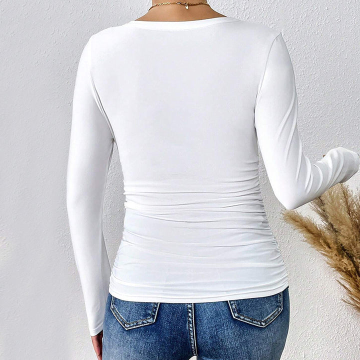 Body long à manches longues pour femmes avec décolleté en V profond et design flatteur pour la silhouette Levoire