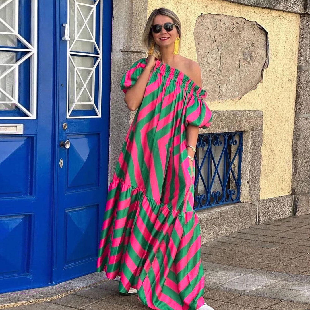 Levoire | Élégante Robe Longue Mi-Longue pour Femme Rosa