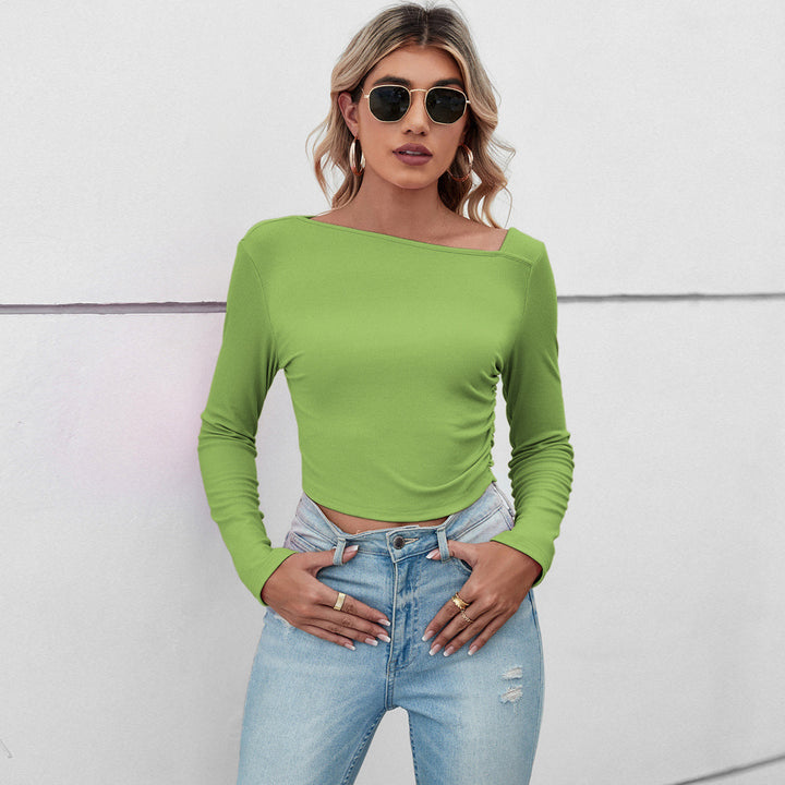 Femme crop top avec un design élégant et des détails de volants raffinés Levoire