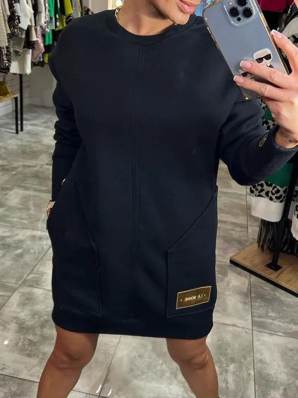 Robe sweatshirt pour femmes avec poches latérales pratiques et design moderne Levoire