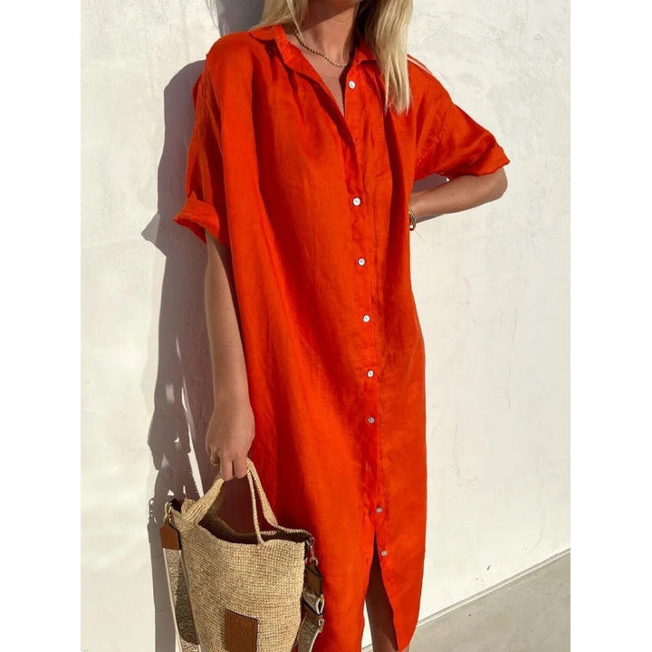 Levoire | Robe de poche Coton-lin Longue robe de poche Rot