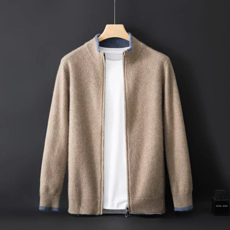 Levoire | Veste Zippée Avec Sensation De Cachemire Khaki