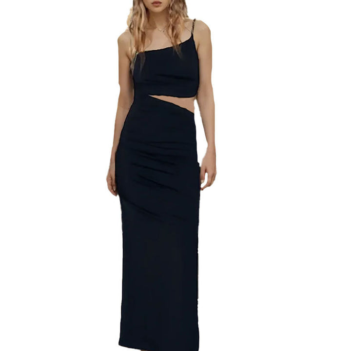Robe maxi élégante pour femmes avec découpes, design asymétrique et fronces Levoire