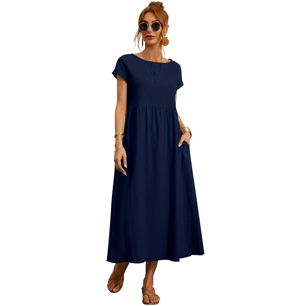 Robe maxi pour femmes avec une taille tendance et des poches latérales pratiques Levoire