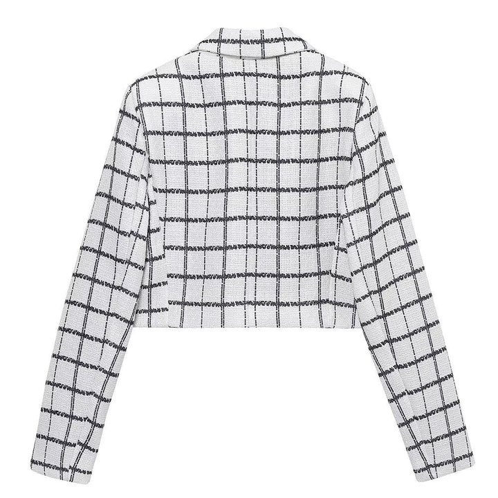 Levoire | Ensemble de Blazer à Carreaux Élégant et Jupe Mini